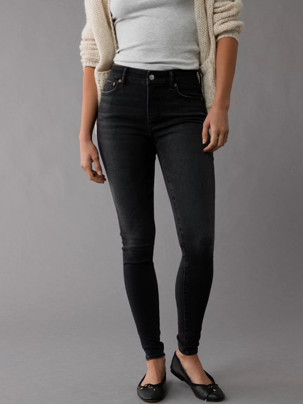 American Eagle Ne(x)t Level High Rise Jegging – Black | Size 8 Long | Like New